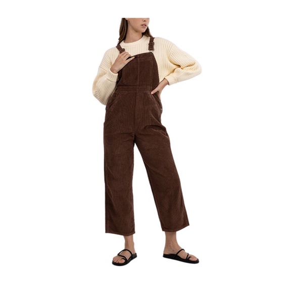 Rhythm. Pants - Rhythm Brodie Corduroy Jumpsuit - Brown